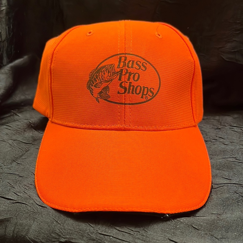 Brass Pro hat with hands free lights